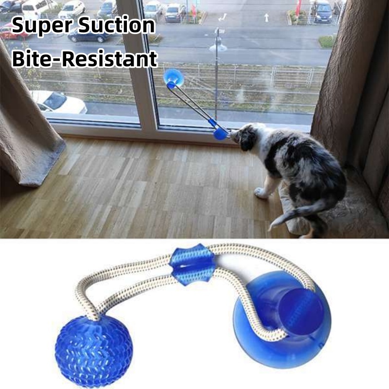 Pet Dental Chew Toy - Dayanıklı Vakumlu Tutuculu Köpek Çekme Oyuncağı