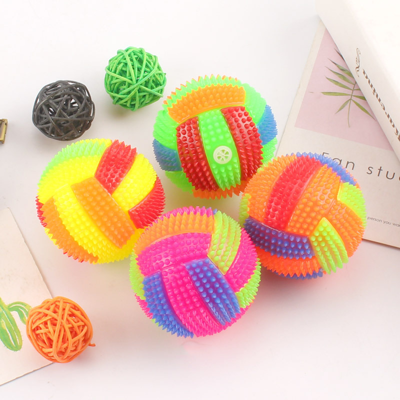 Pet Dental Chew Toy - 2 adet Işıklı Top Köpek Oyuncağı