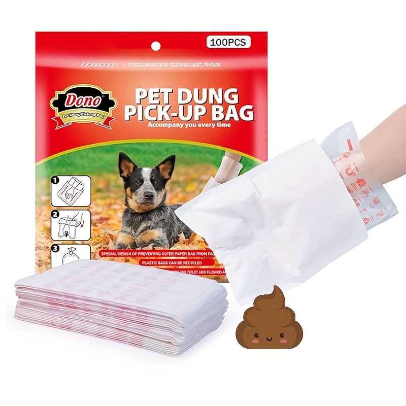 Poop Bag Dispenser - 30/100 adet Çift Katmanlı Kalınlaştırılmış Köpek